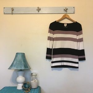 Carol Rose Lightweight Striped Sweater